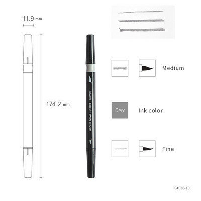 1kom Monami Twin Brush Pen Watercolor Art Home DIY marker za crtanje Slika Doodle Kaligrafski okvir Školski poklon F554