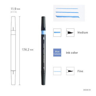 1kom Monami Twin Brush Pen Watercolor Art Home DIY marker za crtanje Slika Doodle Kaligrafski okvir Školski poklon F554
