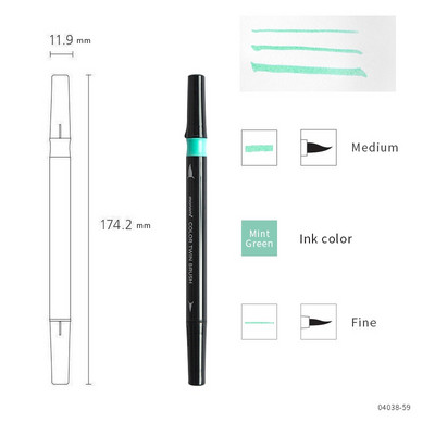 1kom Monami Twin Brush Pen Watercolor Art Home DIY marker za crtanje Slika Doodle Kaligrafski okvir Školski poklon F554