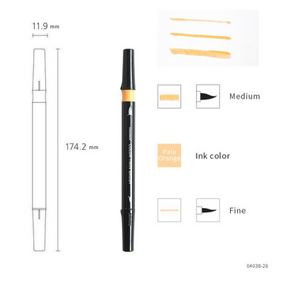 1kom Monami Twin Brush Pen Watercolor Art Home DIY marker za crtanje Slika Doodle Kaligrafski okvir Školski poklon F554