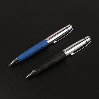 Hot Selling Καλύτερης ποιότητας PU Δέρμα Business Metal Ballpoint Pen Twist Στυλό γραφής School Student στυλό Αγορά 2 στυλό Αποστολή δώρου