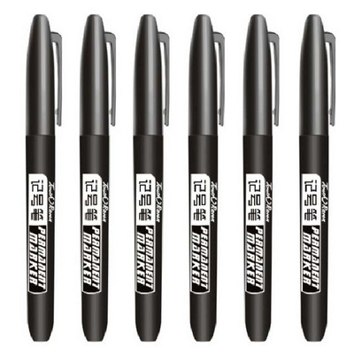 6 τεμάχια/Σετ Μόνιμη γραφική πένα Fine Point Αδιάβροχο μελάνι Thin Nib Crude Nib Μαύρο Μπλε Κόκκινο Μελάνι 1,5 χιλιοστών λεπτόχρωμο μαρκαδόρο