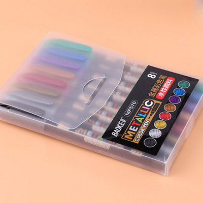 Σετ 8 τμχ Μεταλλικοί μαρκαδόροι στυλό ύφασμα μόνιμη βαφή DIY μεταλλικά στυλό μαρκαδόρων Sharpie Craftwork στυλό τέχνης προμήθειες