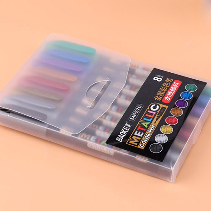 Σετ 8 τμχ Μεταλλικοί μαρκαδόροι στυλό ύφασμα μόνιμη βαφή DIY μεταλλικά στυλό μαρκαδόρων Sharpie Craftwork στυλό τέχνης προμήθειες