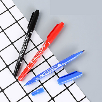 6 τμχ/Σετ Μόνιμη Πέννα Μαρκαδόρου Ελαιώδη Αδιάβροχα Μαύρα Κόκκινα Μπλε στυλό για Μαρκαδόρους Ελαστικών Προμήθειες Γραφικής Πένας Δικέφαλου