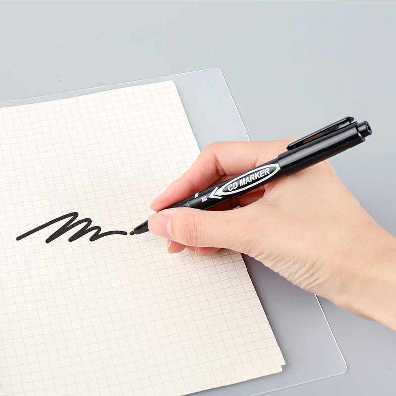 6pcs/Set Permanent Paint Marker Pen Uljne Vodootporne Crne Crvene Plave olovke za markere za gume Dvoglava olovka Pribor za pisanje