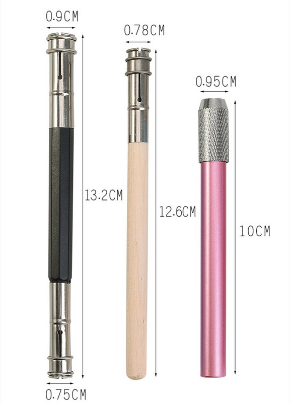 Set de extensii pentru creion cu un singur/dublu capăt, culoare, cărbune, desen, tijă de extensie pentru creion, metal/lemn, extensie de creion pentru studenți de artă