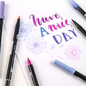 1бр Japan TOMBOW ABT108 Colors Double Tips Art Brush Pen Marker Profession Twin Tip Water Markers Рисуване Училищни пособия