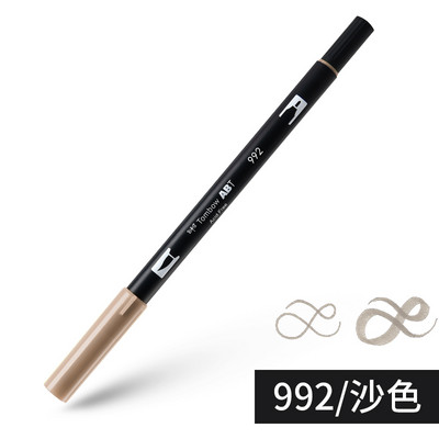 1бр Japan TOMBOW ABT108 Colors Double Tips Art Brush Pen Marker Profession Twin Tip Water Markers Рисуване Училищни пособия