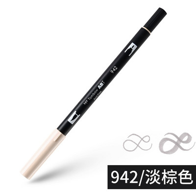 1бр Japan TOMBOW ABT108 Colors Double Tips Art Brush Pen Marker Profession Twin Tip Water Markers Рисуване Училищни пособия
