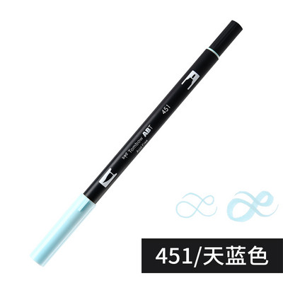 1бр Japan TOMBOW ABT108 Colors Double Tips Art Brush Pen Marker Profession Twin Tip Water Markers Рисуване Училищни пособия