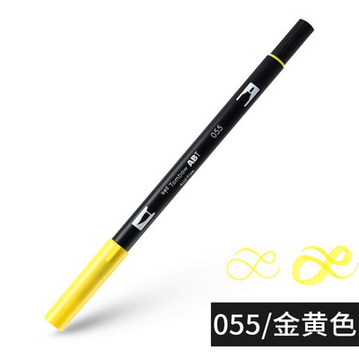1бр Japan TOMBOW ABT108 Colors Double Tips Art Brush Pen Marker Profession Twin Tip Water Markers Рисуване Училищни пособия