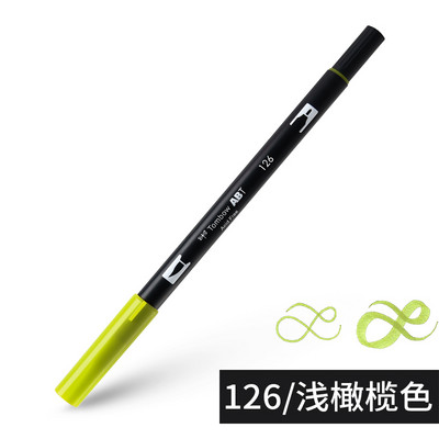 1бр Japan TOMBOW ABT108 Colors Double Tips Art Brush Pen Marker Profession Twin Tip Water Markers Рисуване Училищни пособия