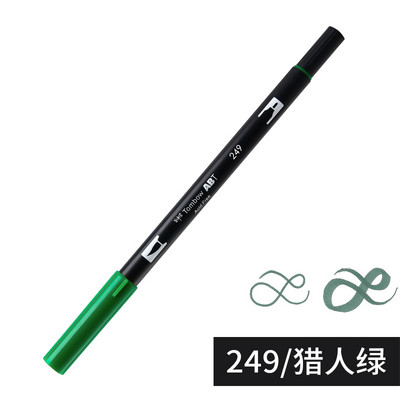 1бр Japan TOMBOW ABT108 Colors Double Tips Art Brush Pen Marker Profession Twin Tip Water Markers Рисуване Училищни пособия