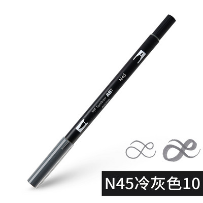 1бр Japan TOMBOW ABT108 Colors Double Tips Art Brush Pen Marker Profession Twin Tip Water Markers Рисуване Училищни пособия