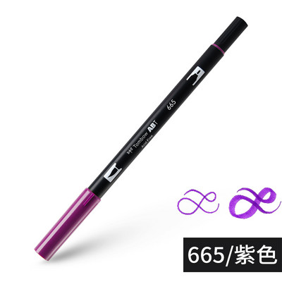 1бр Japan TOMBOW ABT108 Colors Double Tips Art Brush Pen Marker Profession Twin Tip Water Markers Рисуване Училищни пособия