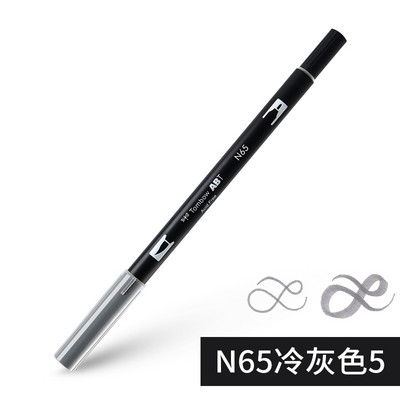 1бр Japan TOMBOW ABT108 Colors Double Tips Art Brush Pen Marker Profession Twin Tip Water Markers Рисуване Училищни пособия