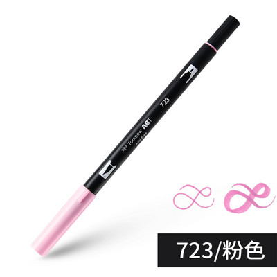 1бр Japan TOMBOW ABT108 Colors Double Tips Art Brush Pen Marker Profession Twin Tip Water Markers Рисуване Училищни пособия