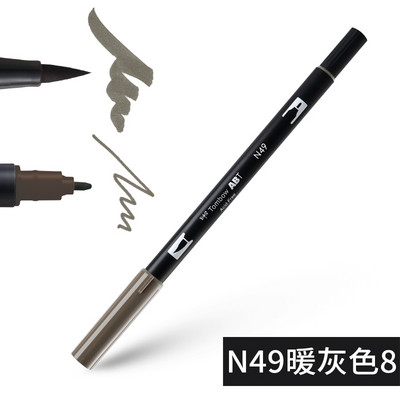 1бр Japan TOMBOW ABT108 Colors Double Tips Art Brush Pen Marker Profession Twin Tip Water Markers Рисуване Училищни пособия