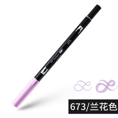 1бр Japan TOMBOW ABT108 Colors Double Tips Art Brush Pen Marker Profession Twin Tip Water Markers Рисуване Училищни пособия