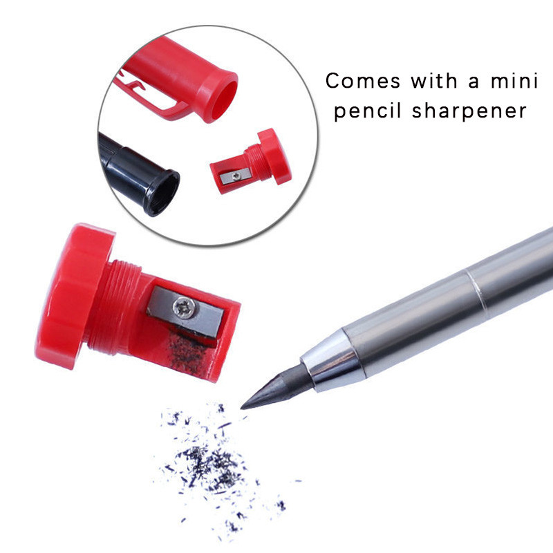 Medžio apdirbimo mechaninis pieštukas 0,28 mm tvirtas dailidės pieštukas, 3 spalvų užpildymo konstrukcijos žymėjimo įrankis, skirtas dailidės skraidyklės lankui