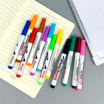 Στυλό 8/12 Colors Magical Water Painting Whiteboard Pen Pvc Non-Toxic Erasable Color Marker Stand Water-based Dry Erase Στυλό μαυροπίνακα