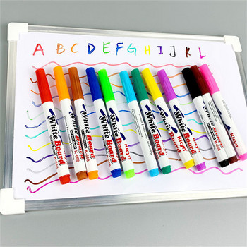 Στυλό 8/12 Colors Magical Water Painting Whiteboard Pen Pvc Non-Toxic Erasable Color Marker Stand Water-based Dry Erase Στυλό μαυροπίνακα