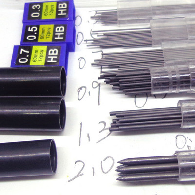 Mehanička olovka za olovku 0,3 0,5 0,7 0,9 1,3 2,0 Hb 2B 12 boja, punjenje za plastičnu metalnu prešu, automatska olovka za pisanje slika