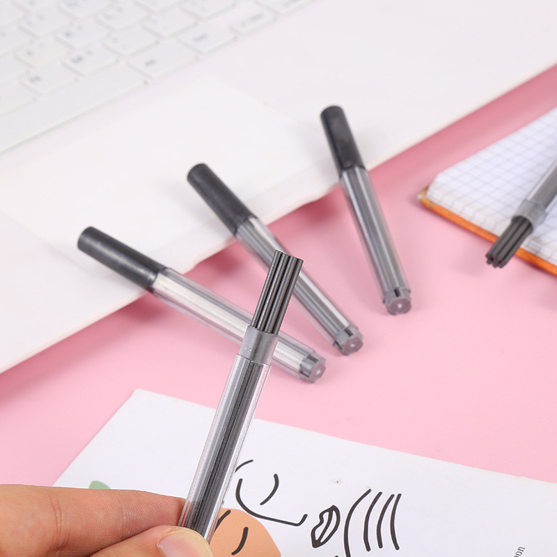 Mechaninis pieštuko švinas 0,3 0,5 0,7 0,9 1,3 2,0 Hb 2B 12 spalvų papildymas plastikiniam metalo presui Automatinis pieštukas, skirtas rašyti tapybai