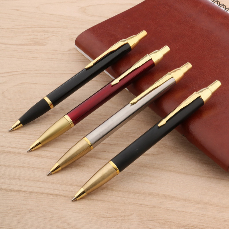 Неръждаема стомана златиста стрелка STUDENT PEN Press Metal Ballpoint Pen