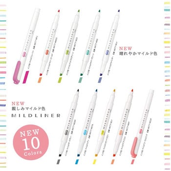 35 цвята Japan Zebra Mildliner Highlighter Markers Pens WKT7 Двустранен фин/удебелен връх Mild Liner Цветове Водоустойчиви акценти