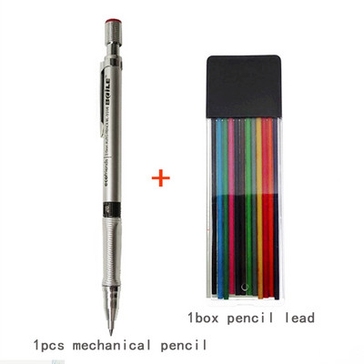Set de creioane mecanice de 2,0 mm 2B creion colorat creion automat pentru desen, scriere, instrumente de schiță, articole de papetărie
