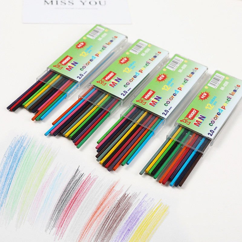 Set de creioane mecanice de 2,0 mm 2B creion colorat creion automat pentru desen, scriere, instrumente de schiță, articole de papetărie