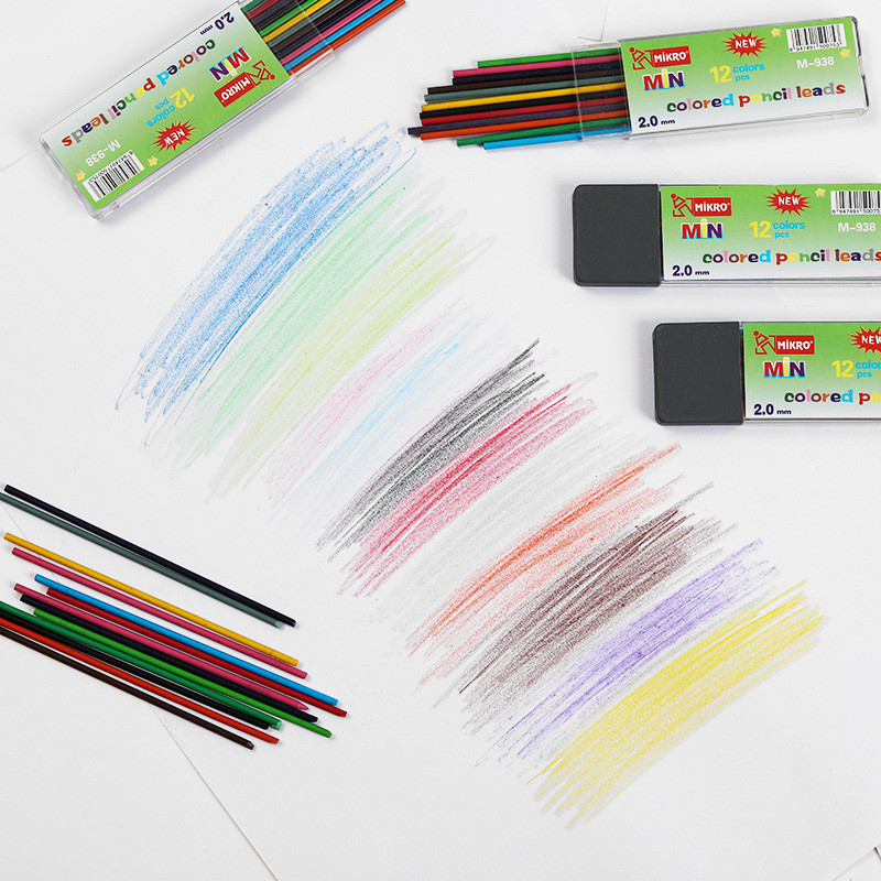 Set de creioane mecanice de 2,0 mm 2B creion colorat creion automat pentru desen, scriere, instrumente de schiță, articole de papetărie