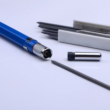 Метални механични моливи 2,0 mm 2B държач за олово Комплект моливи за чертане с поводи Писане Училищен подарък Канцеларски материали