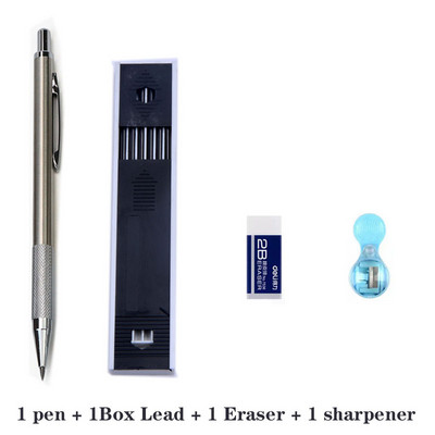 Creioane mecanice metalice 2,0 mm 2B Suport pentru mine Desenare Desen Set creioane cu mine Scriere Cadou școală Papetarie