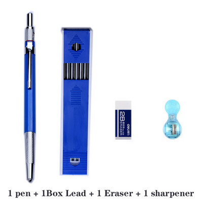 Creioane mecanice metalice 2,0 mm 2B Suport pentru mine Desenare Desen Set creioane cu mine Scriere Cadou școală Papetarie