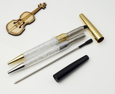 Kristalna olovka za punjenje, studentica, dijamant, ručka za punjenje kemijske olovke, punjenje jezgre tinte, crna plava boja