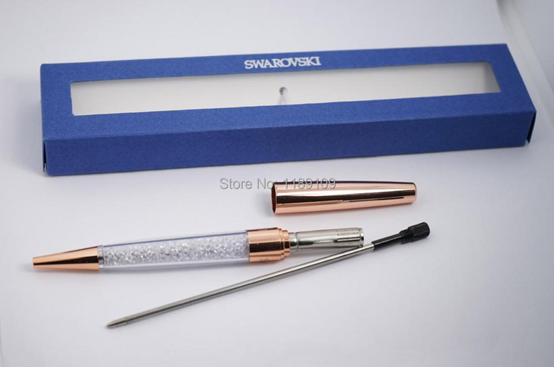 Kristalna olovka za punjenje, studentica, dijamant, ručka za punjenje kemijske olovke, punjenje jezgre tinte, crna plava boja