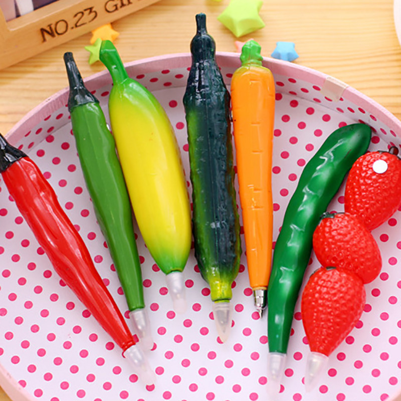 Kemijska olovka u obliku povrća i voća s magnetom od 1 komada, simpatična olovka za znakove, uredski pribor za Koreju, studentska nagrada