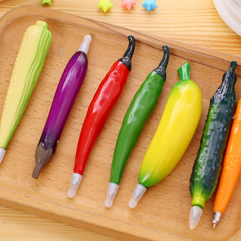 Kemijska olovka u obliku povrća i voća s magnetom od 1 komada, simpatična olovka za znakove, uredski pribor za Koreju, studentska nagrada