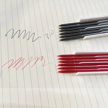3,0 мм комплект моливи за рисуване с черни/червени поводи Метален механичен молив от неръждаема стомана Автоматични моливи за изработка на скици 2B