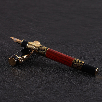 Vruća prodaja Marka u boji ružinog drva Metalna valjana kemijska olovka Uredska poslovna muška olovka za pisanje Poklon Kupi 2 Pošalji poklon