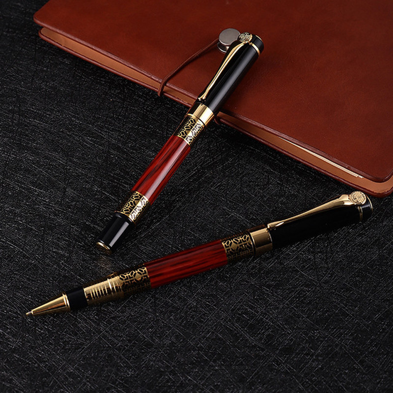 Vruća prodaja Marka u boji ružinog drva Metalna valjana kemijska olovka Uredska poslovna muška olovka za pisanje Poklon Kupi 2 Pošalji poklon