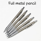 0,5/0,7/0,9/1,3/2,0 mm mehanička olovka od nehrđajućeg čelika visoke kvalitete HB crna olovka za pisanje i crtanje studente dizajna