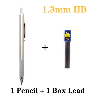 0,5/0,7/0,9/1,3/2,0 mm mehanička olovka od nehrđajućeg čelika visoke kvalitete HB crna olovka za pisanje i crtanje studente dizajna