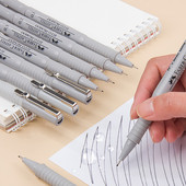 Νεότερο 0.05/0.1/0.2/0.3/0.4/0.5/0.6/0.7/0.8mm Αδιάβροχο στυλό βελόνας σχεδίασης Μαύρο μελάνι Μαθητικής γραφικής γραφής Σχολικά προμήθειες