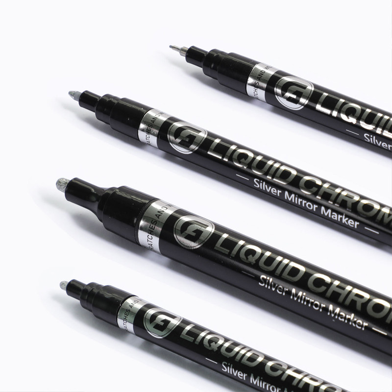 Kreativna srebrna tinta 0,7/1,0/2,0/3,0 mm galvanizirano ogledalo kromirane boje Markeri Ručno izrađene grafite Cipele na visoku petu DIY bojanje