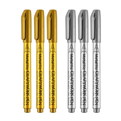 4-7 kom zlatno srebrni umjetnički markeri metalni vodootporni trajni DIY grafiti olovke školarci slikarski pribor