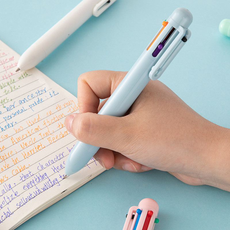 1kom Candy Design Kemijska olovka u 6 boja, 0,5 mm Roller Loptica, višebojni marker za crtanje, Office School F7098